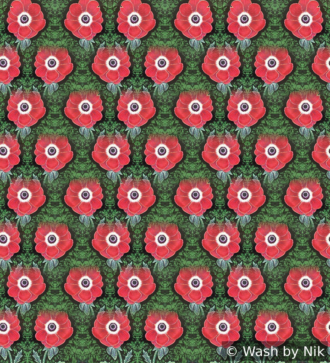 Flower pattern tee artwork